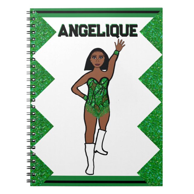 Cuaderno Portátil verde para bailarinas #1 (Frente)