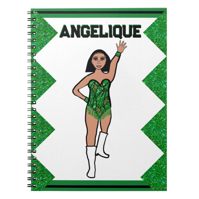 Cuaderno Portátil verde para bailarinas #2 (Frente)