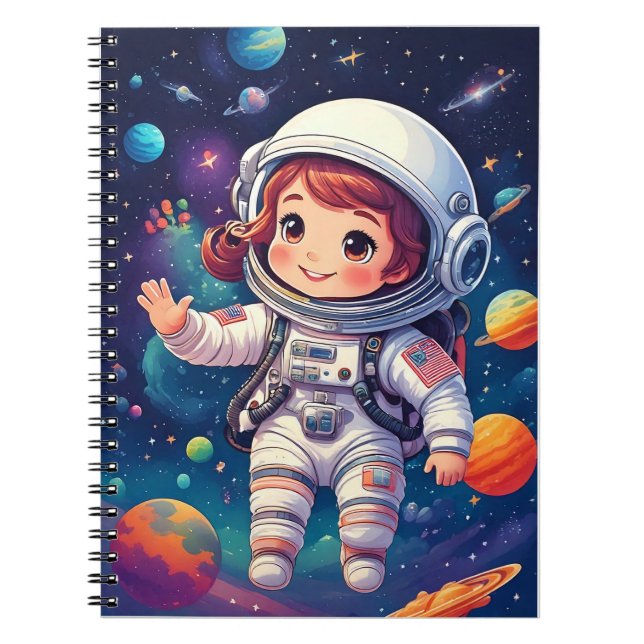 Cuaderno Portátil - Viaje espacial (Frente)
