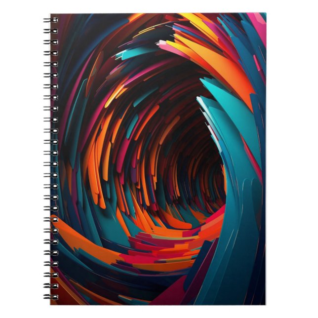 Cuaderno Portátil vibrante de túnel de espiral (Frente)