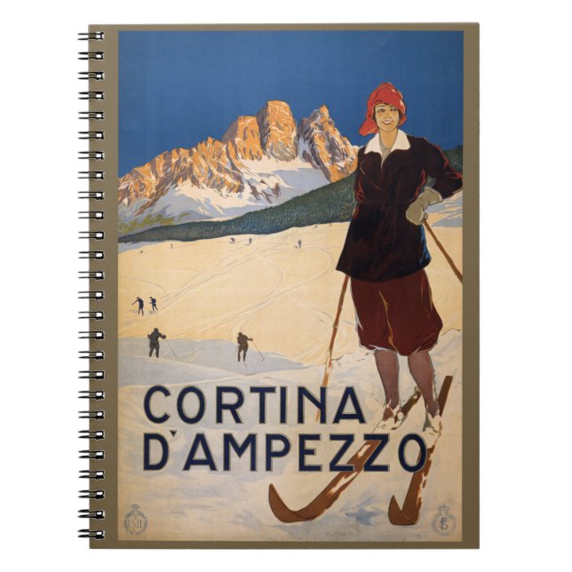 Cuaderno Portátil vintage italiano Alpes italiano (Frente)