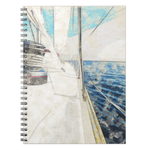 Cuaderno Portátil Vintage Sailboat - Esbozo Náutico
