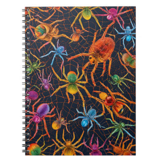 Cuaderno Portátil Web Vibrante Spider - Diseño colorido