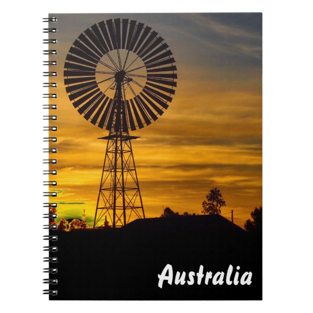 Cuaderno portátil Windmill Sunset (Frente)