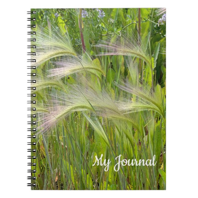 Cuaderno Portátil Wispy Green Prairie Grass Photo Spiral (Frente)