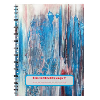 Cuaderno Portátiles abstractos de color azul rojo personali