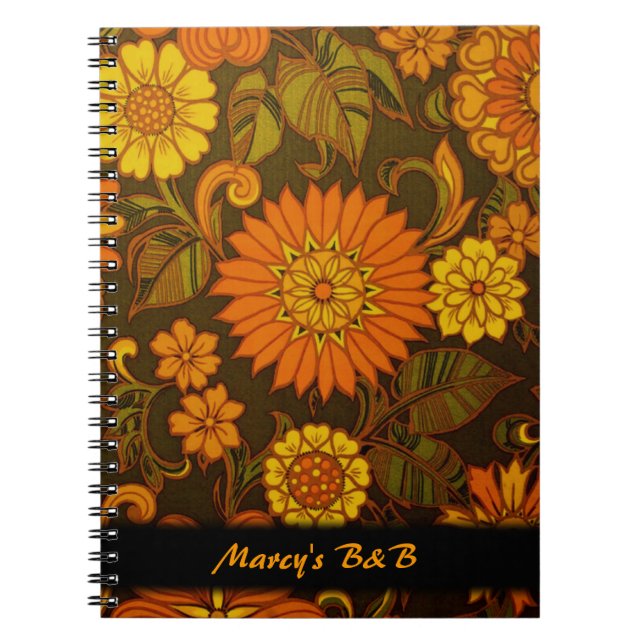 Cuaderno Portátiles Daisy Retro Personalizado de impresión (Frente)
