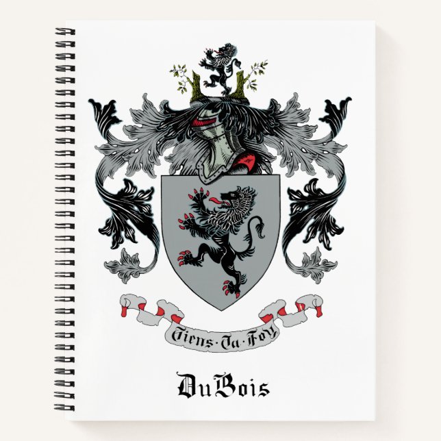 Cuaderno Portátiles De Crest Familiar DuBois (Anverso)