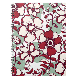 Cuaderno Portátiles de espiral de flores para el diario