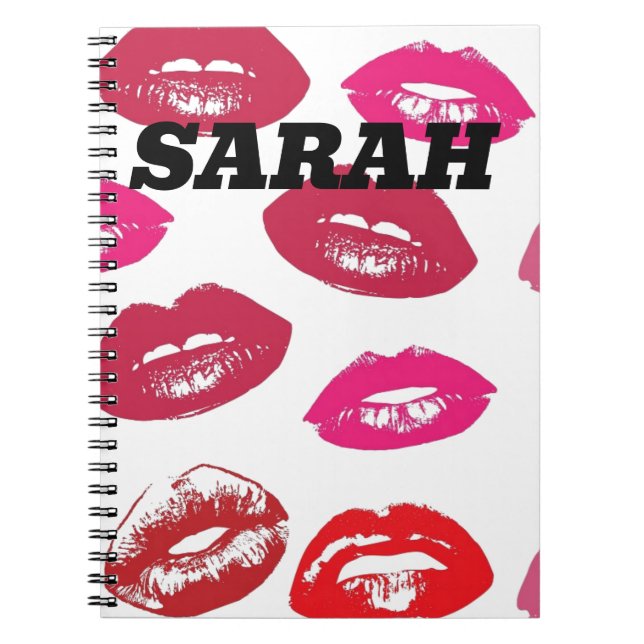 Cuaderno PORTÁTILES DE KISS ROJO PERSONALIZADOS POR persona (Frente)