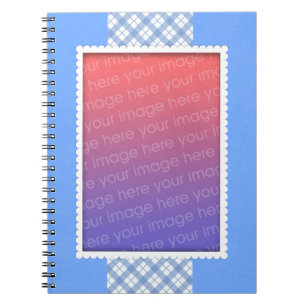 Cuaderno Portátiles de plantilla de fotos de color azul