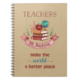 Cuaderno Portátiles de profesores personalizados - Kraft rú