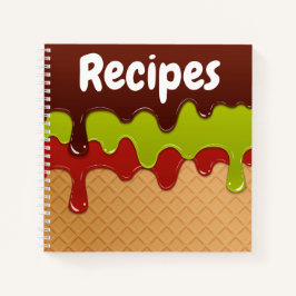 Cuaderno Portátiles De Receta De Crema De Hielo