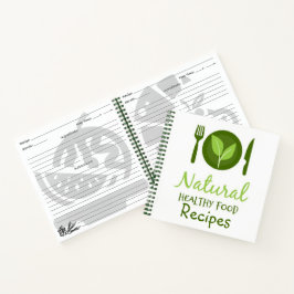 Cuaderno Portátiles de recetas alimenticias naturales salud