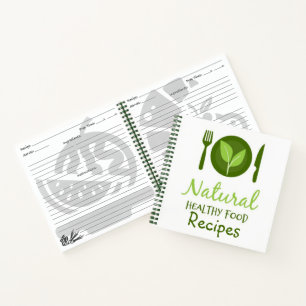 Cuaderno Portátiles de recetas alimenticias naturales salud
