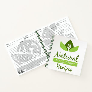 Cuaderno Portátiles de recetas alimenticias naturales salud