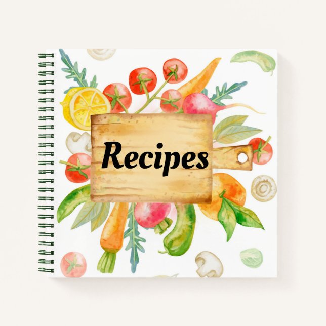 Cuaderno Portátiles de recetas de frutas y verduras (Anverso)