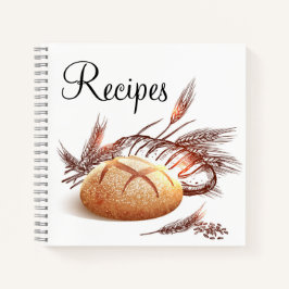 Cuaderno Portátiles de recetas de pan personalizados