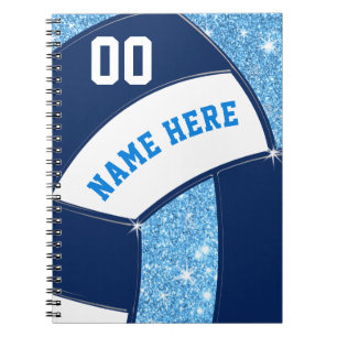Cuaderno Portátiles de voleibol personalizados con luz azul