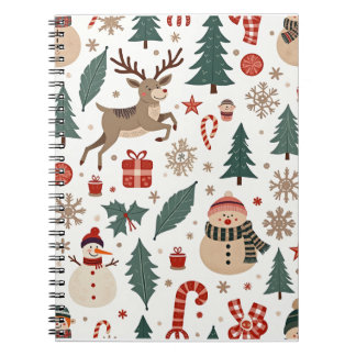 Cuaderno Portátiles en espiral de Navidades de invierno