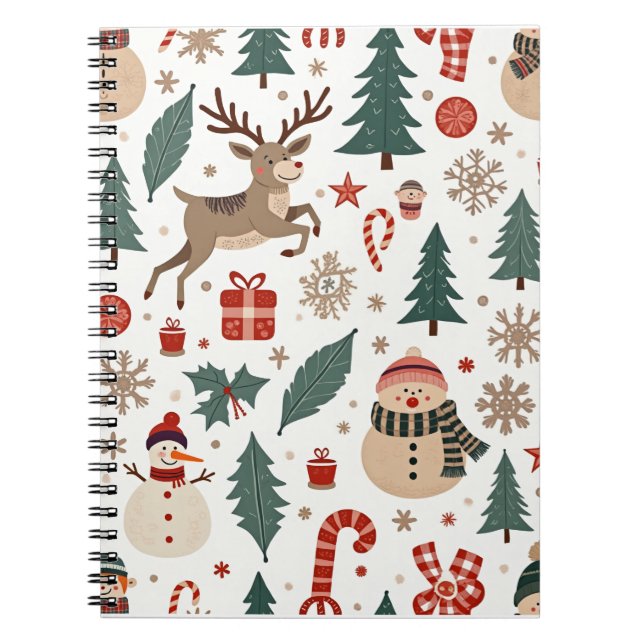 Cuaderno Portátiles en espiral de Navidades de invierno (Frente)