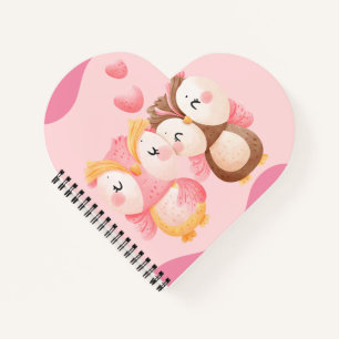 Cuaderno Portátiles en forma de corazón
