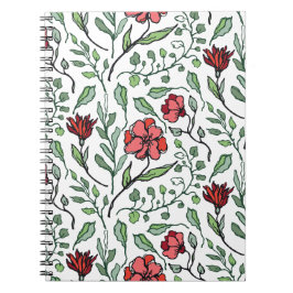 Cuaderno Portátiles espirales de flores para escritura insp