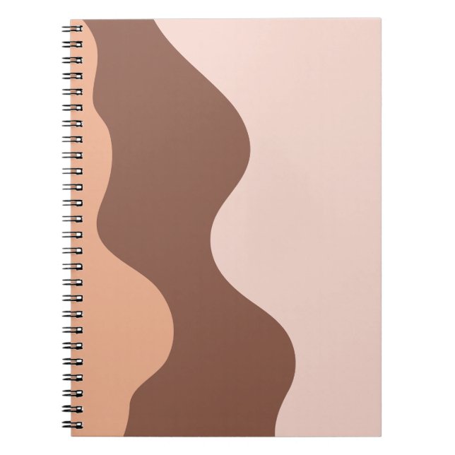 Cuaderno Portátiles, marrón, monograma, acuarela, bonito, c (Frente)