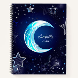 Cuaderno Portátiles monográficos de lunas y estrellas celes