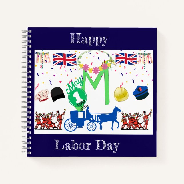 Cuaderno Portátiles - Tema del Día del Trabajo (Anverso)