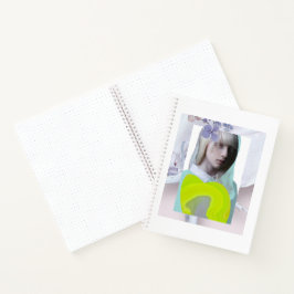 Cuaderno Portrait jeune fille pastel fluo collage numérique