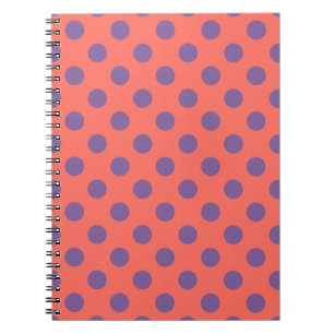 Cuaderno Pos de la polka de coral violeta y viva