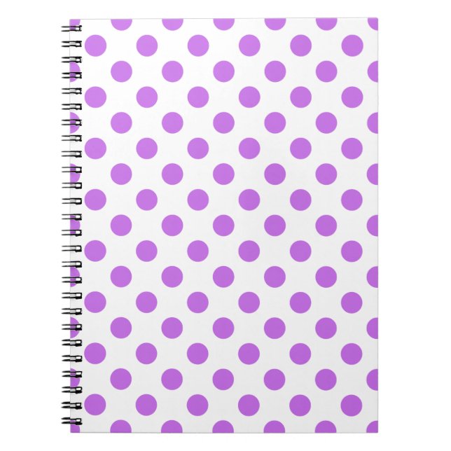 Cuaderno Pos de Lilac y de polka blanca (Frente)
