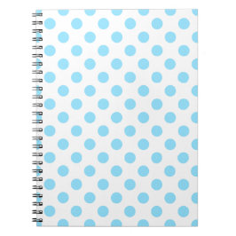Cuaderno Pos de polka azul y blanco