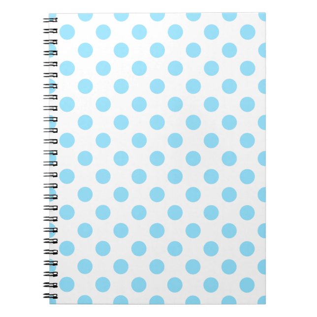 Cuaderno Pos de polka azul y blanco (Frente)