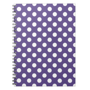 Cuaderno Pos de polka blanco sobre ultravioleta
