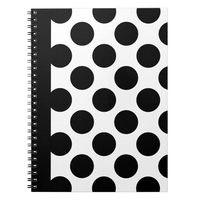 Cuaderno Pos de polka blanco y negro (Frente)