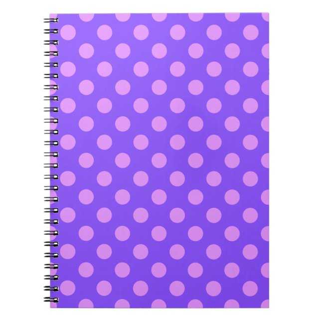 Cuaderno Pos de polka de Lilac en periwinkle (Frente)