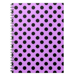 Cuaderno Pos de polka negra en lila