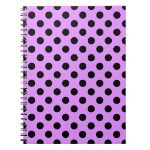 Cuaderno Pos de polka negra en lila