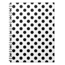 Pos de polka negro sobre blanco