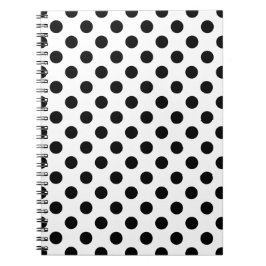 Cuaderno Pos de polka negro sobre blanco