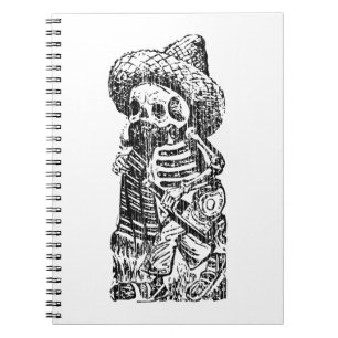 Cuaderno Posada Calavera con Bigote y Tequila