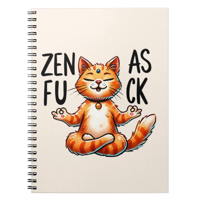 Cuaderno Pose de yoga para gato - Zen (Frente)