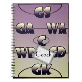 Cuaderno Posiciones de encargo del jugador del Netball