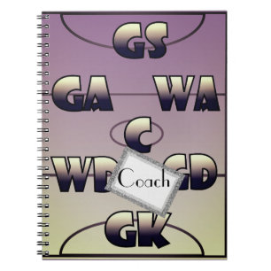 Cuaderno Posiciones de encargo del jugador del Netball