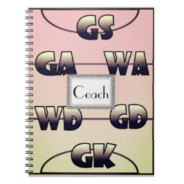 Cuaderno Posiciones del jugador del Netball personalizadas