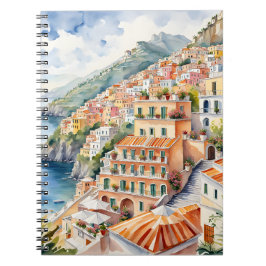 Cuaderno Positano: Acuarela Encanta la Costa Amalfitana de 