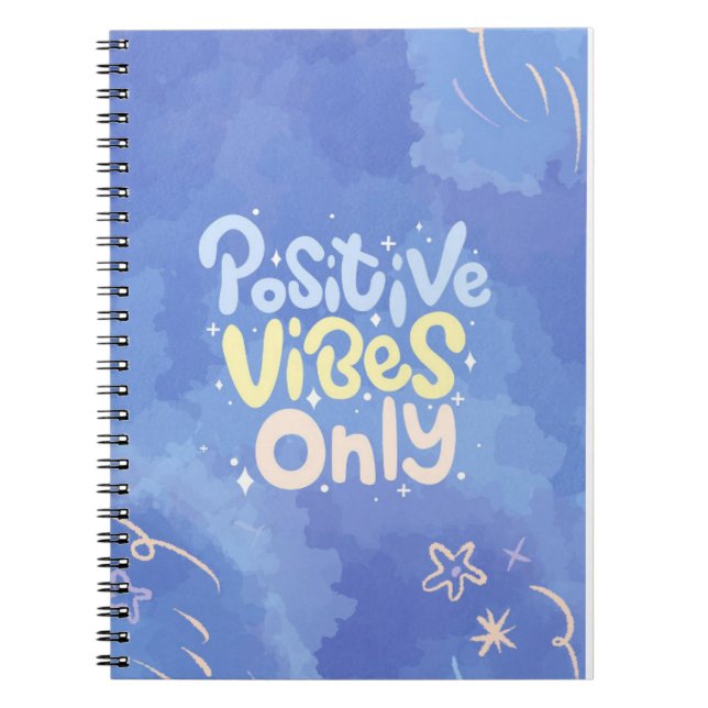 Cuaderno Positive Vibes Only Spiral Notebook  (Frente)