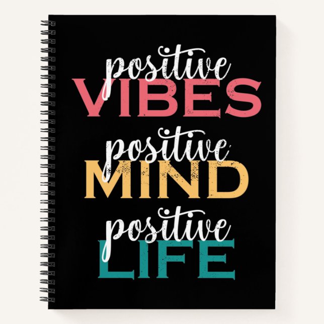 Cuaderno Positive Vibes Positive Mind Positive Life (Anverso)